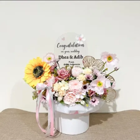 Bloom Box Akrilik Ucapan Wedding Medansatria